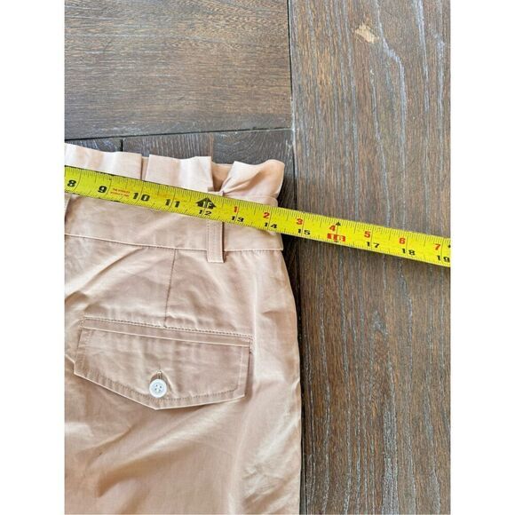 NWOT Notes Du Nord High Waist Ruffled Casual Cargo Pants in Tan Size 36 - Picture 8 of 9